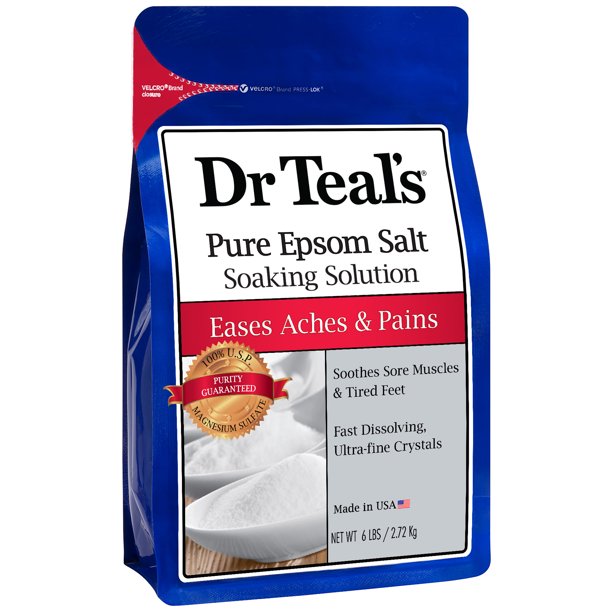 Muối tắm giảm đau nhức hiệu Dr Teal's Pure Epsom Salt Therapeutic Soak - Nhập khẩu Mỹ 2.27kg