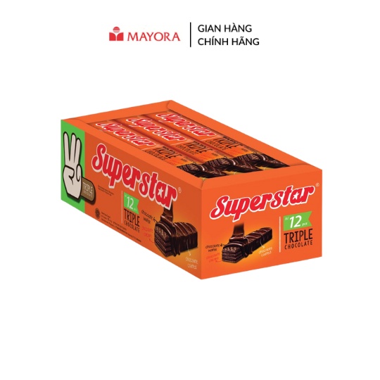 BÁNH XỐP SUPERSTAR TRIPLE CHOCO 150G