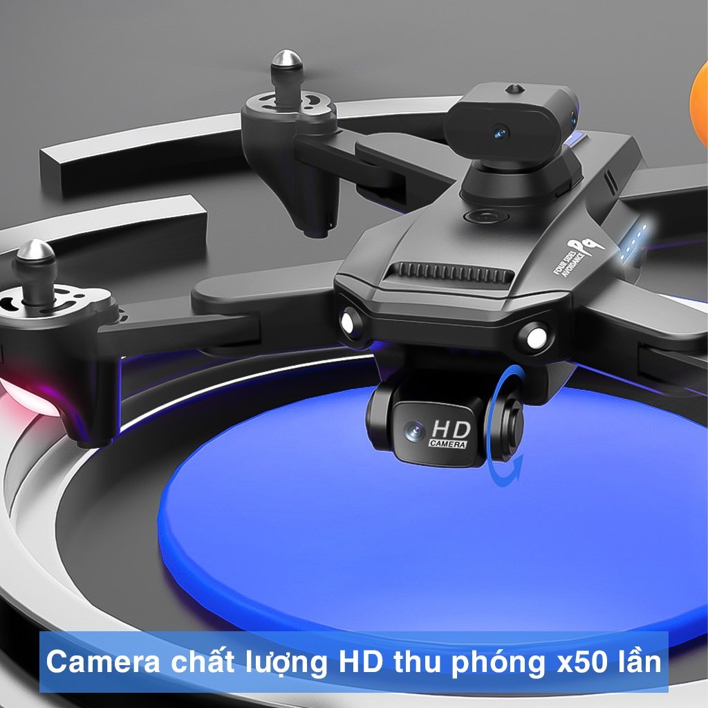 [Bảo Hành 2 Năm] Máy bay điều khiển từ xa có camera, Flycam drone 4K P9 Pro, Flycam giá rẻ, Máy bay camera mini, Play cam mini, Fly cam 2 camera, động cơ không chổi than, cảm biến chống va chạm, chống rung
