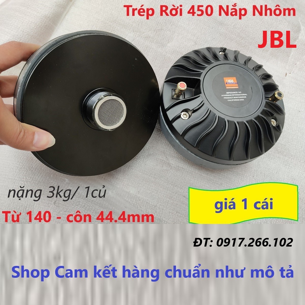 Loa treble kèn 450 chính hãng jbl nắp nhôm từ 140 côn 44.4mm - giá 1 chiếc trép rời