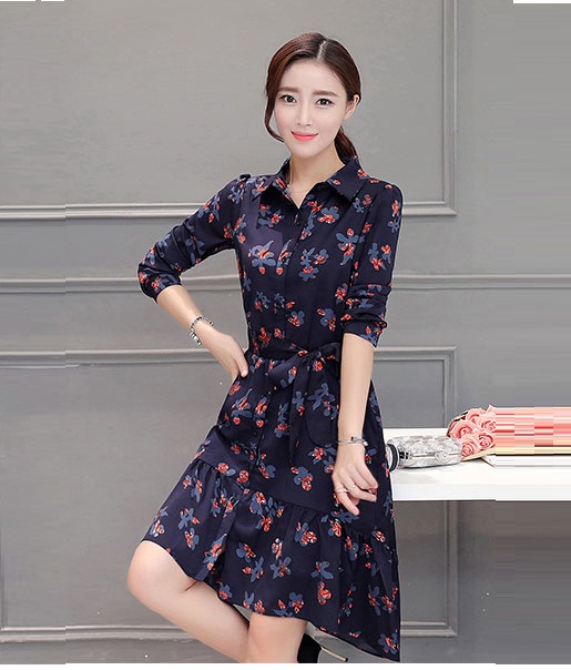 [HCM]ĐẦM XÒE CỔ BẺ HỌA TIẾT BEYEU1688 - BY8075