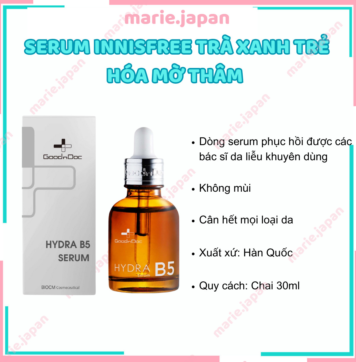 Serum Hồi Phục Da GoodnDoc Hydra B5 Lọ 30ml