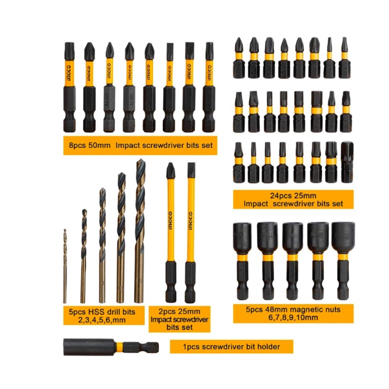 Bộ 45 mũi vặn vít INGCO AKDL24502