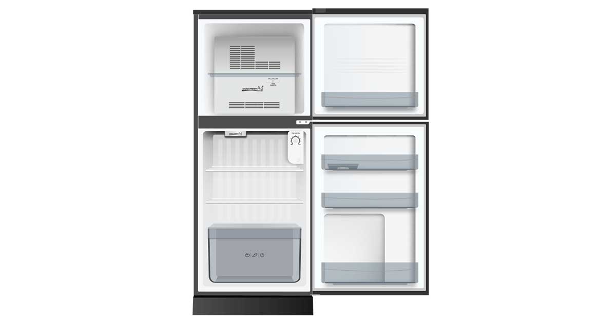 [Giao tại HCM] Tủ lạnh Aqua 130 lít AQR-T150FA(BS) - Công nghệ làm lạnh đa chiều kháng khuẩn khử mùi với công nghệ Nano Fresh Ag+