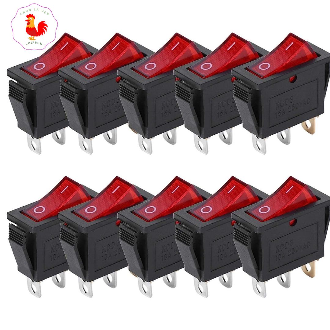 Công Tắc Bập Bênh Có Đèn 15A 3 Chân KCD3