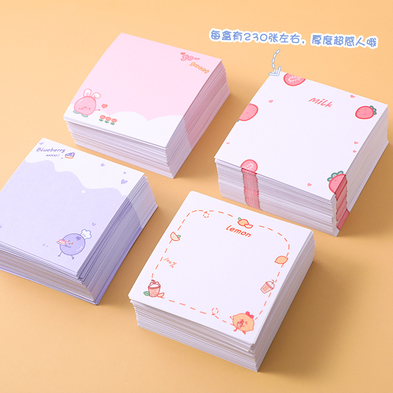giấy note ghi chú hình hộp sữa dễ thương