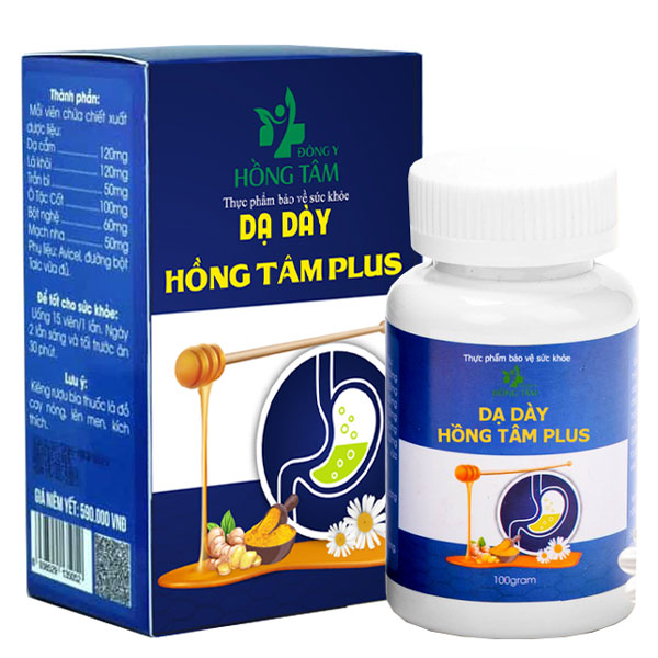 Dạ Dày Hồng Tâm Plus, hỗ trợ giảm axit dịch vị, hỗ trợ bảo vệ niêm mạc dạ dày