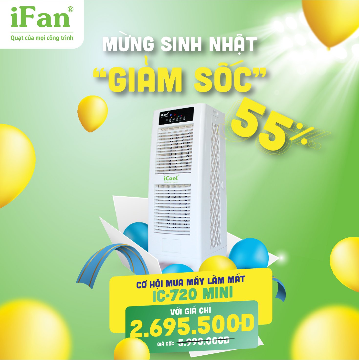 Máy làm mát thông minh IC-702 mini