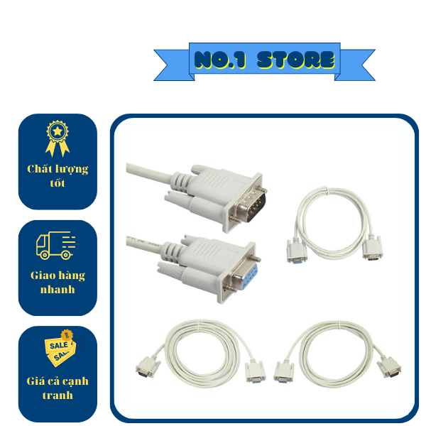 Dây Cổng COM DB9/RS232 Cái-Đực Đực-Cái - Cái-Cái (Chân Thẳng)