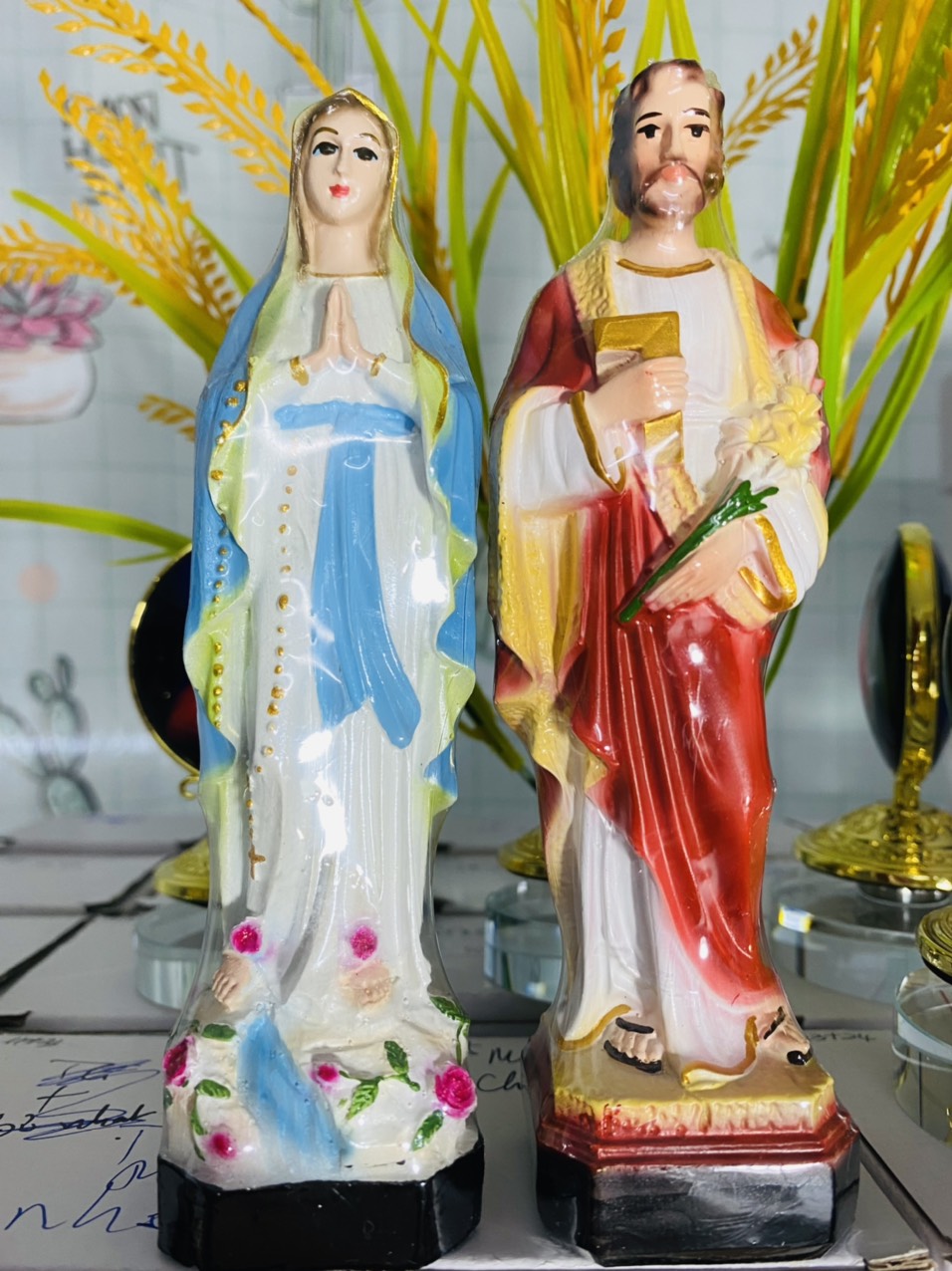 Tượng công giáo combo tượng Giuse và Maria lộ đức