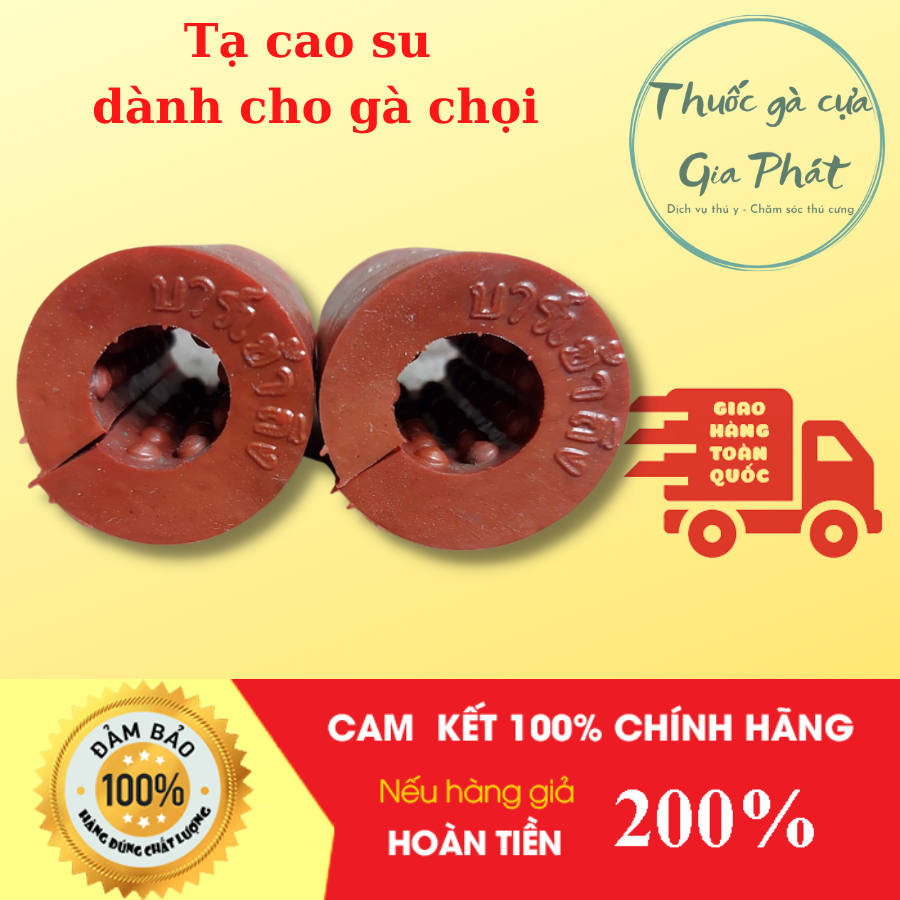 Tạ cao su dành cho gà chọi , 1 cặp dành cho 1 con gà (1 cặp nặng 140g)