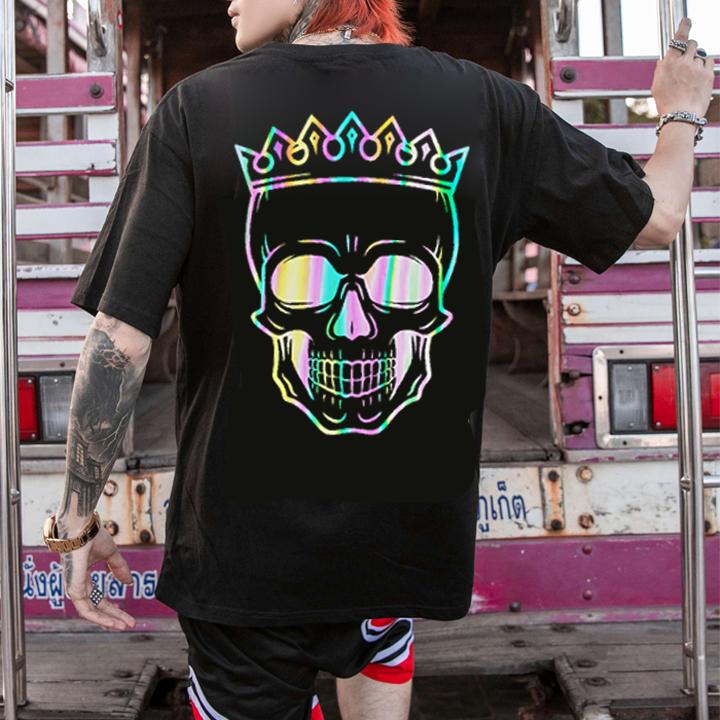 [HCM]ÁO THUN PHẢN QUANG 7 MÀU KING SKULL NAM NỮ