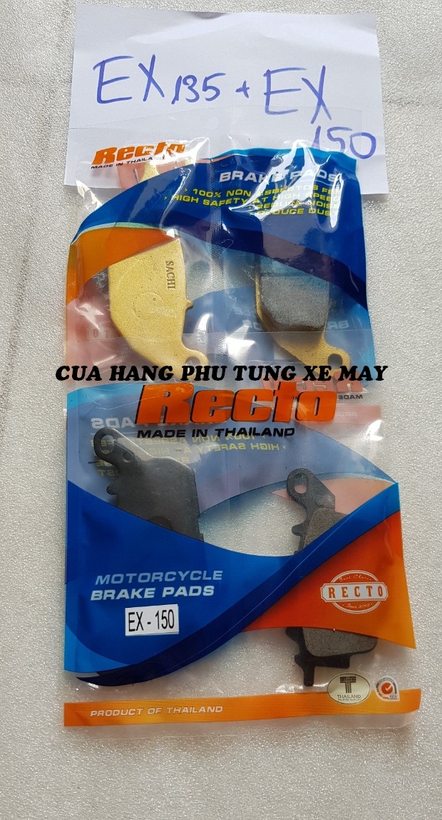 Bố thắng đĩa RECTO gắn xe EX 135/ EX 150 ( 2 cặp trước - sau )