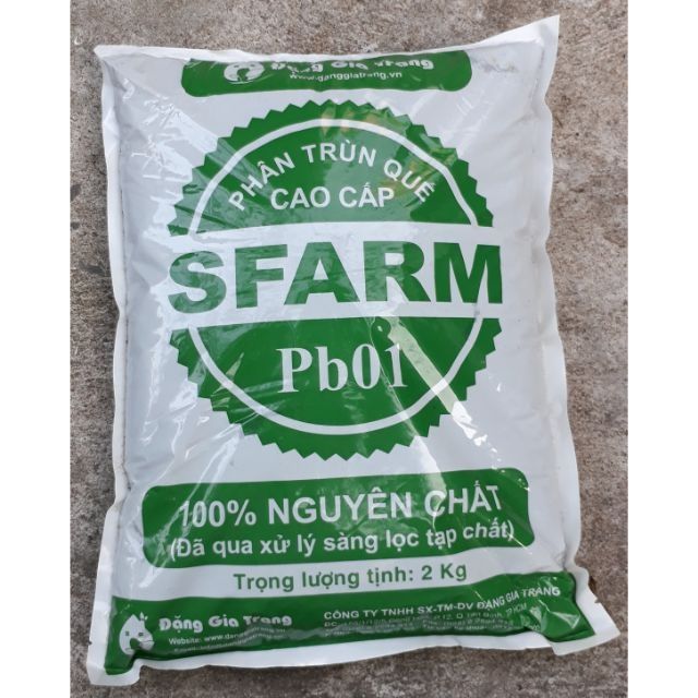 Phân trùn quế hữu cơ Sfam nguyên chất (túi 2kg)