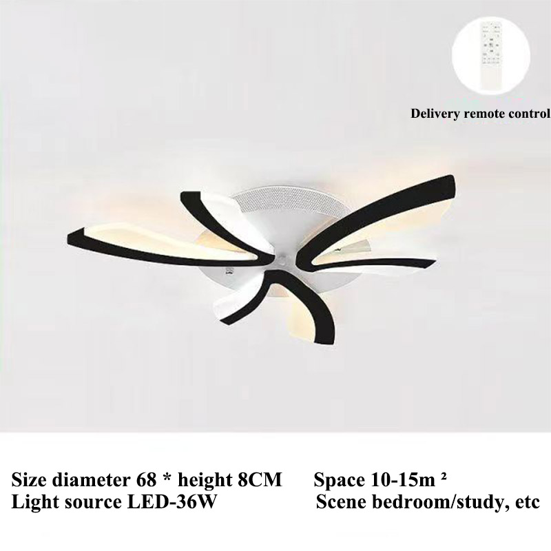 YONUO Modern simple indoor led fan light V-shaped home living room ceiling fan light Nordic restaurant net red lamp