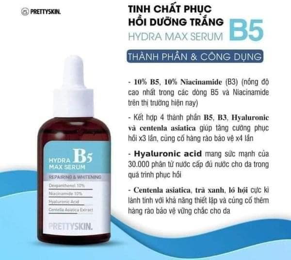 Tinh chất phục hồi dưỡng trắng Hydra Max B5 Serum