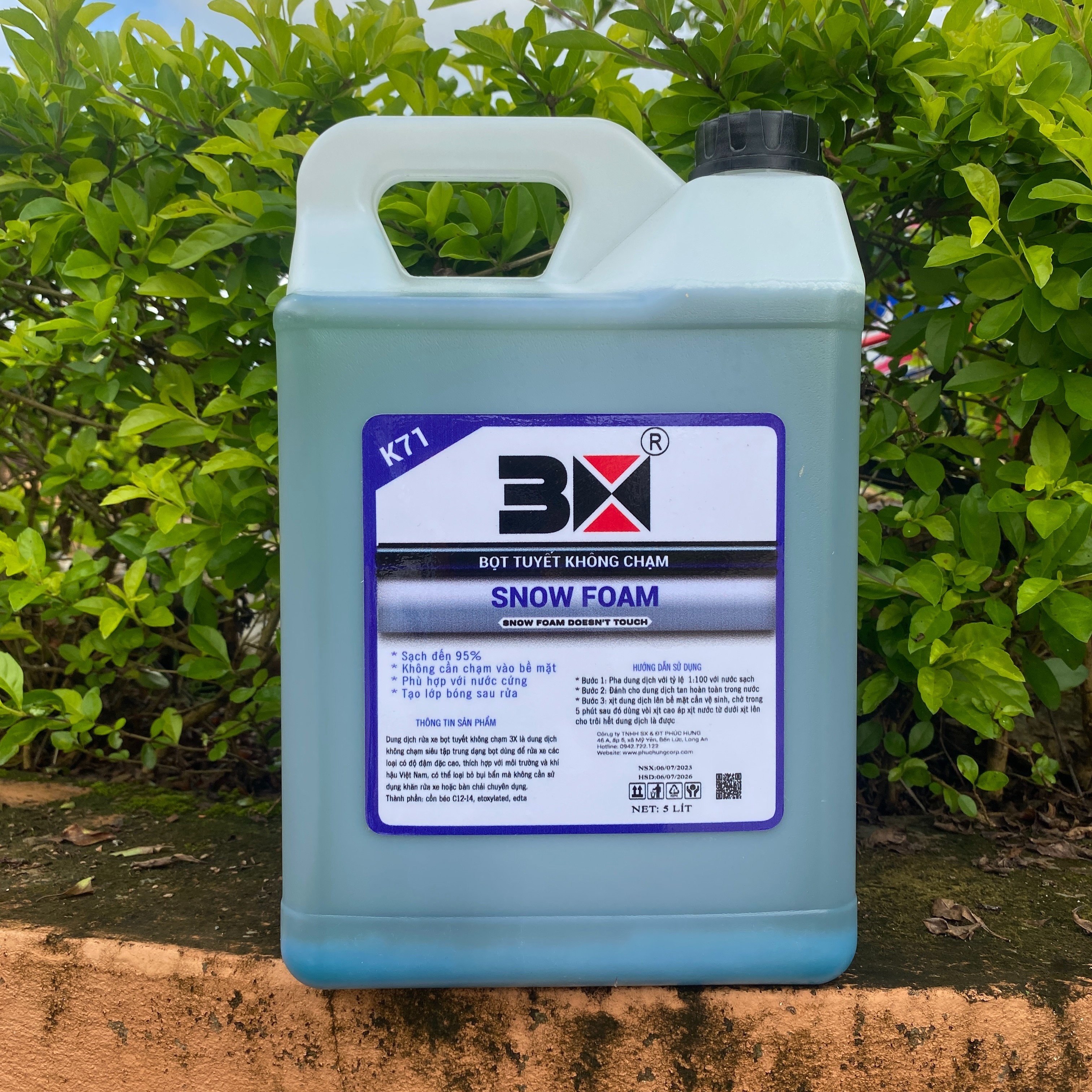 ( CAN 5 LÍT ) BỌT TUYẾT RỬA XE KHÔNG CHẠM CAO CẤP 3X K71