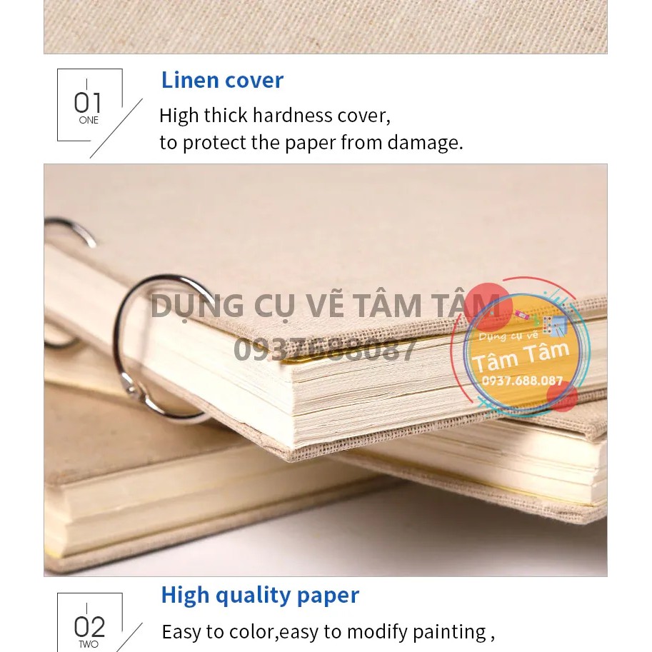 -Sổ vẽ chì, Sổ Sketchbook, Sổ Khuyên A5 / A4 / A3