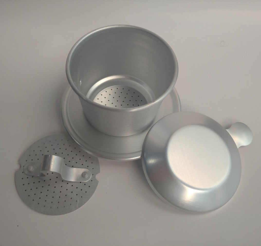 Phin Cà Phê Nhôm 70 Màu Trắng Bạc