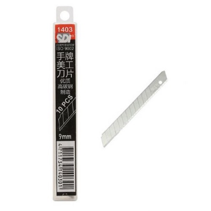[NT] Hộp 10 lưỡi dao trổ to bé SDI (18mm và 9mm)