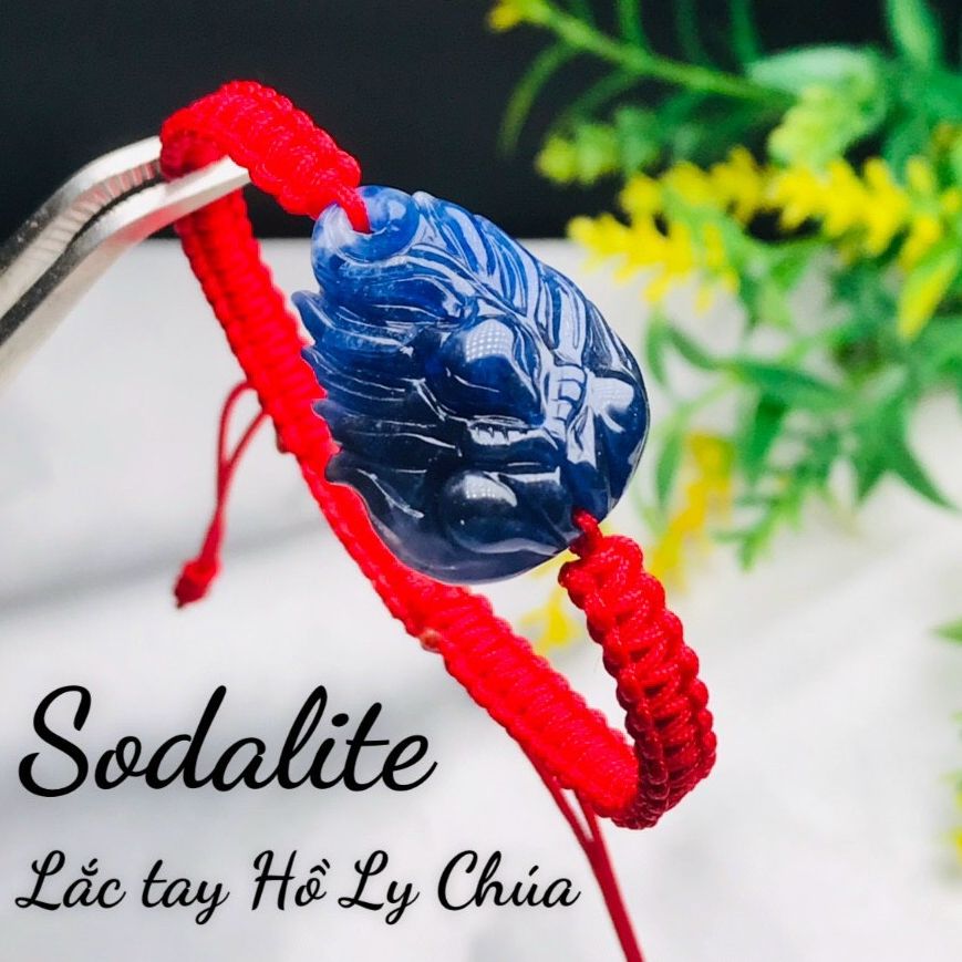Mặt Hồ Ly Chúa Sodalite đá tự nhiên
