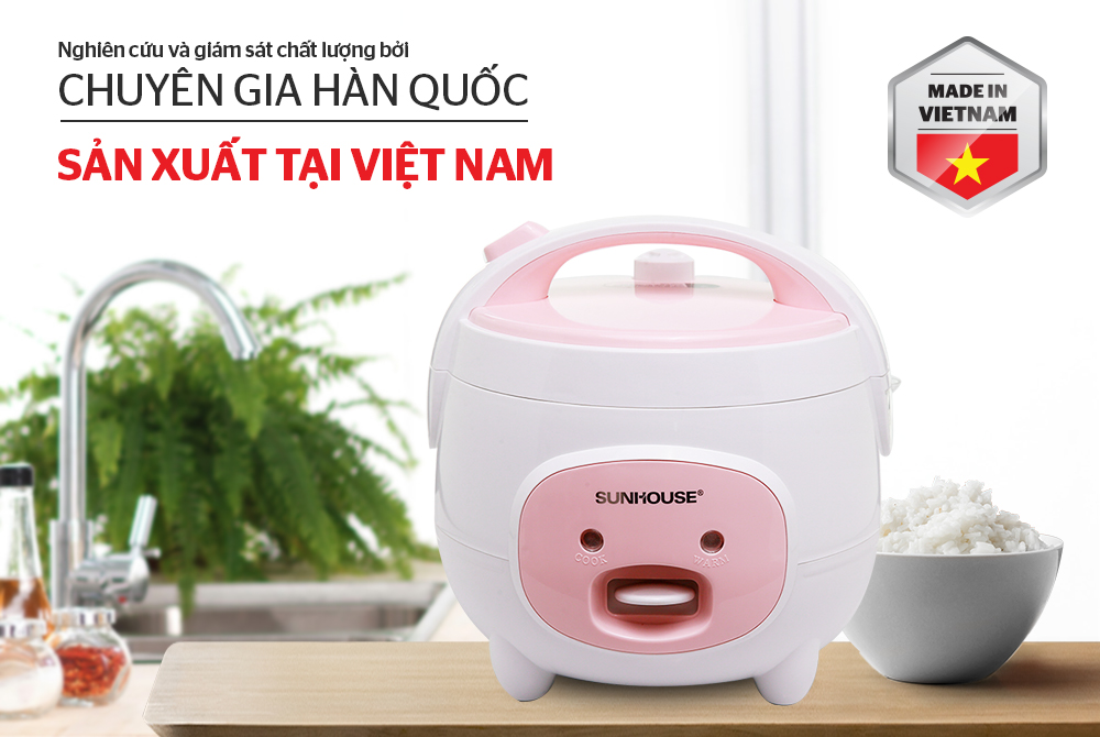 Nồi cơm điện 1.8L SUNHOUSE SHD8607W