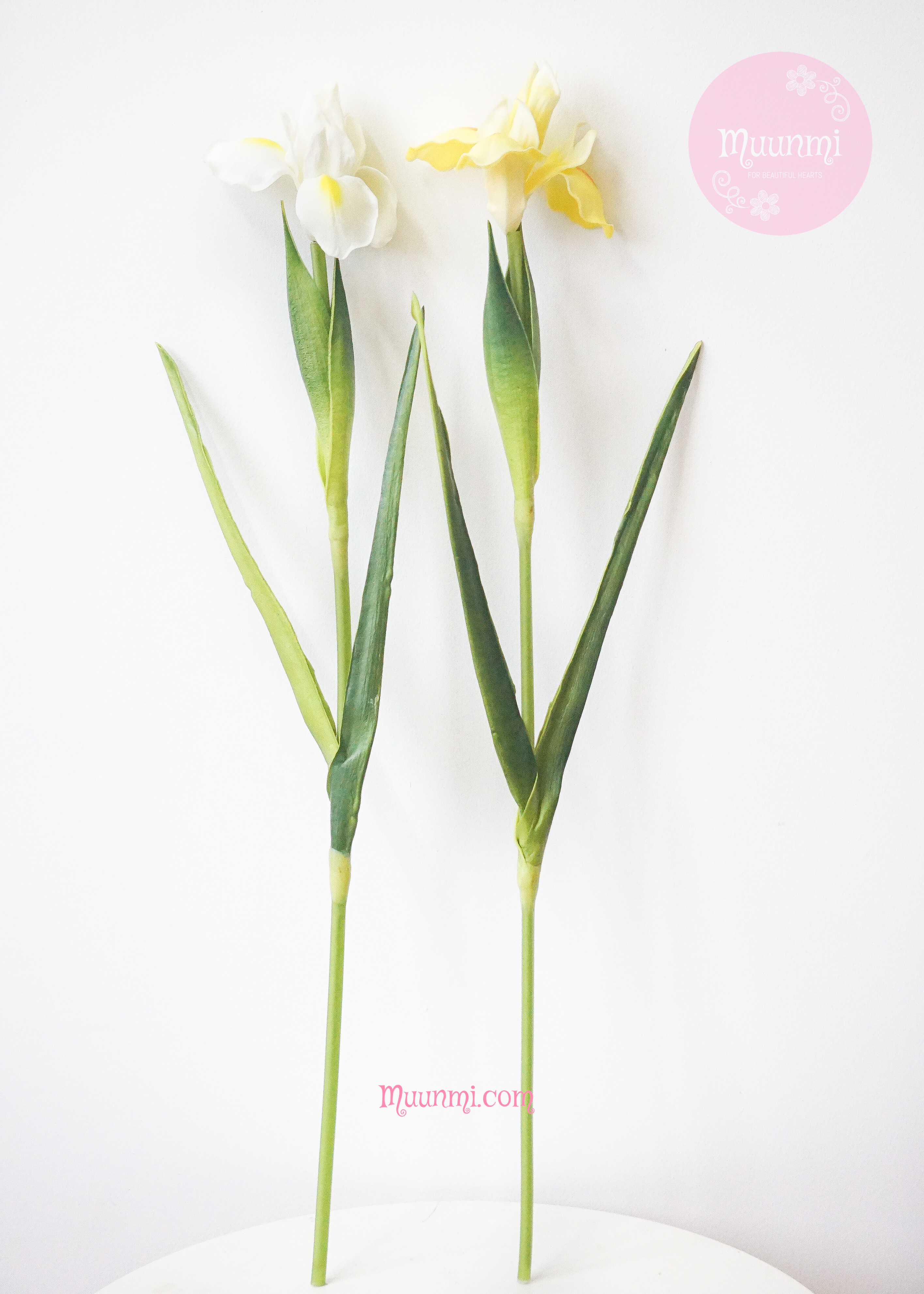 Hoa lụa 🌸 | Hoa DIÊN VĨ đẹp nhẹ nhàng thanh nhã ( 2 màu Vàng + Trắng)