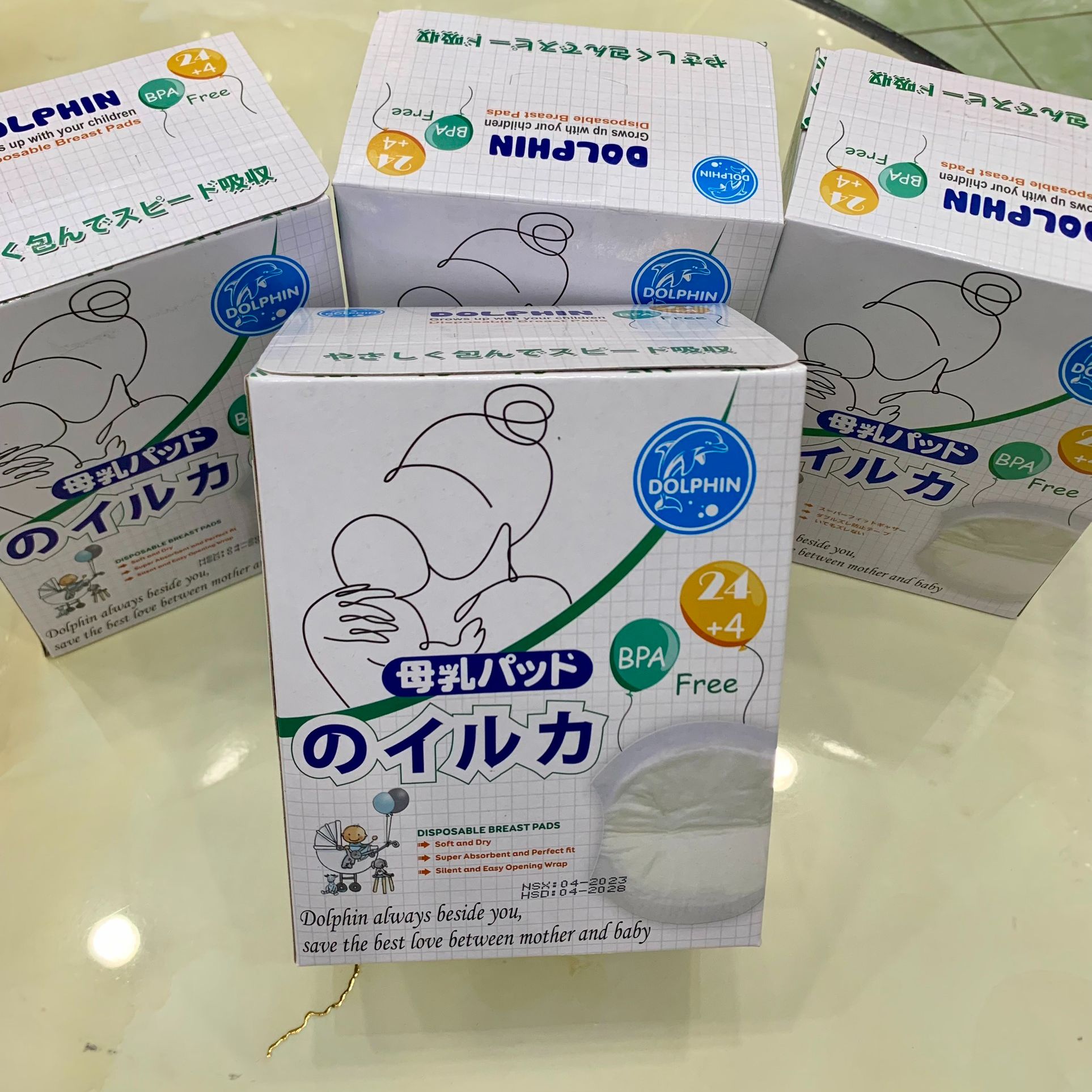 Miếng lót thấm sữa Dolphin cao cấp siêu mềm mại, siêu thấm - Tấm lót thấm sữa cho bà mẹ chống tràn