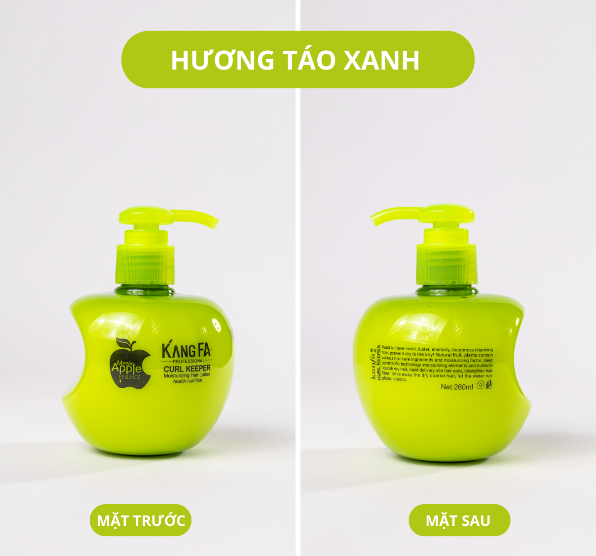 Gel giữ nếp tóc xoăn mềm kangfa 260ml wax hương táo tạo kiểu tóc uốn sóng