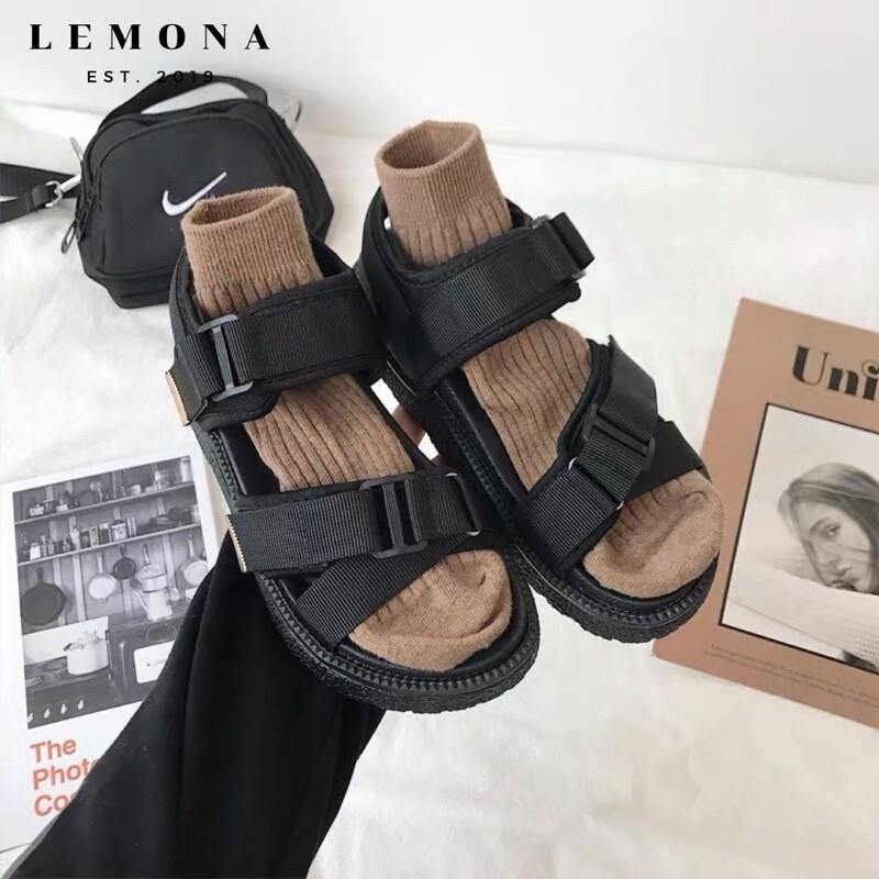 TÍNH ULZZANG CÁ G982 SANDAL ĐEN CHÉO 2022 QUAI