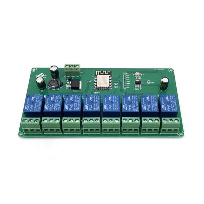 ESP8266 WIFI 8 Channel Relay Module ESP-12F Development Board Power Supply 5V/7-28V Wireless WIFI Module