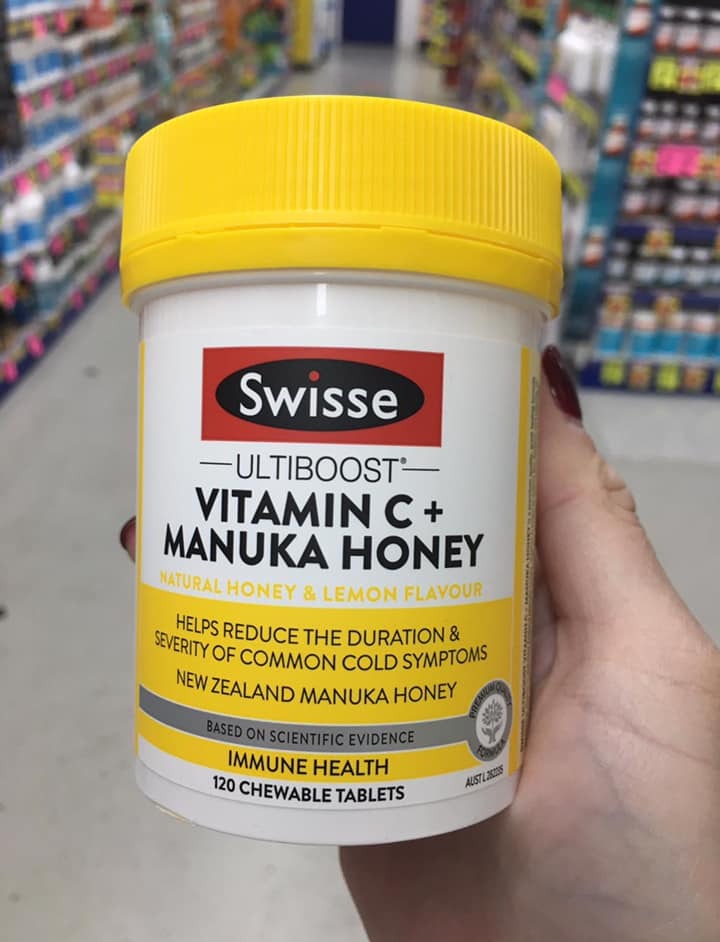 Swisse Ultiboost Vitamin C Mật ong Manuka