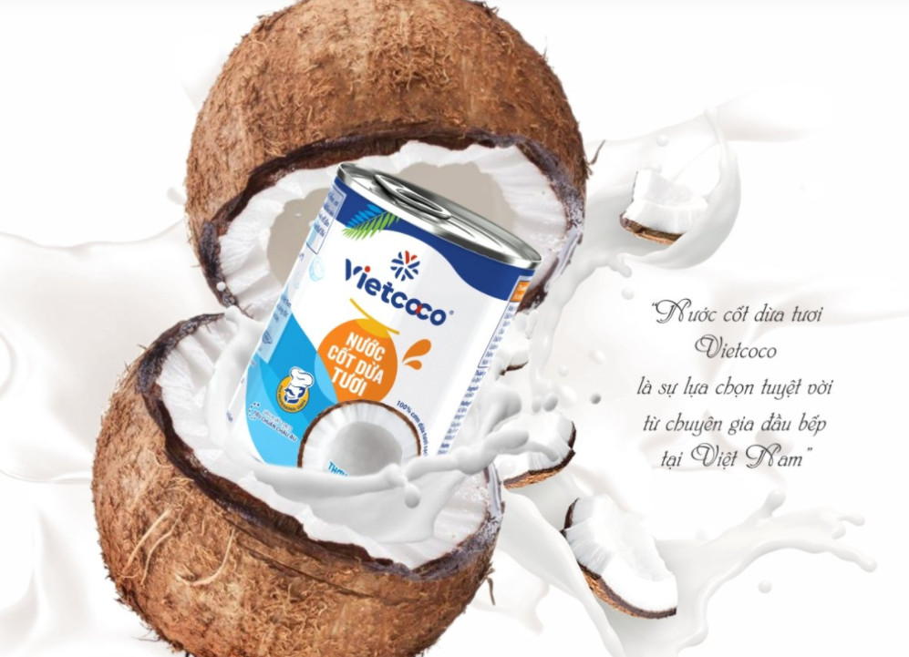 Nước Cốt Dừa Tươi Vietcoco-Lon 400ml