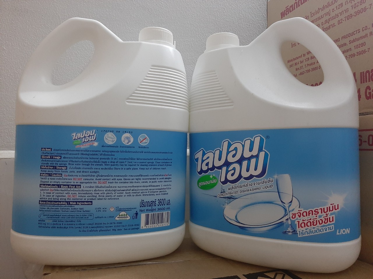 [HCM] (KTT) Nước rửa chén bát không mùi LIPON F can 3.5 lít (Thái Lan)