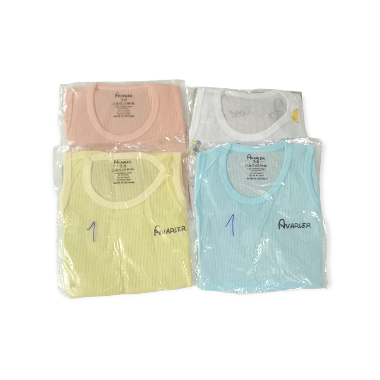 Bộ cotton giấy sát nách cho bé từ 3-6kg