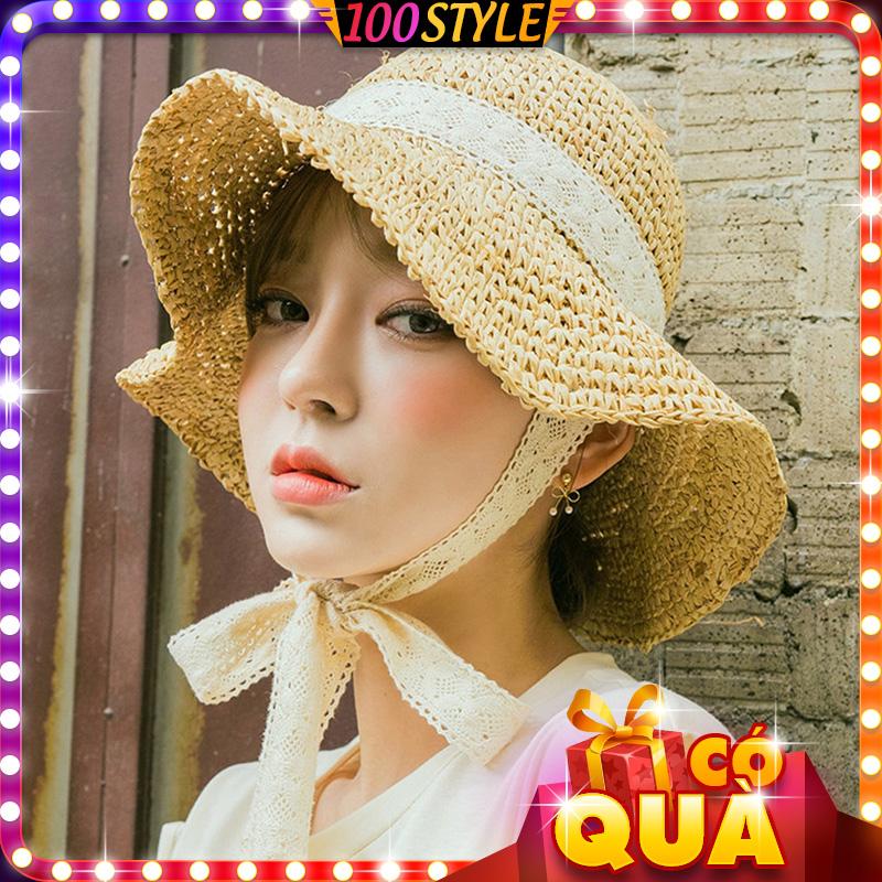 Hats seagrass beach halter lace seagrass woven plain Korea - 100style.net