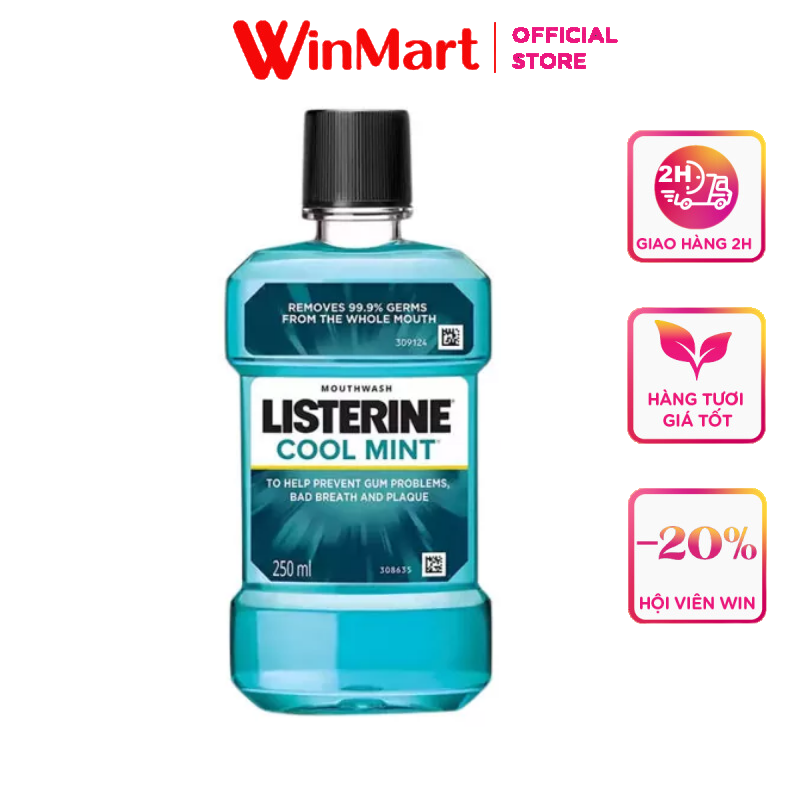 [Siêu thị WinMart] - Nước súc miệng Listerine coolmint chai 250ml