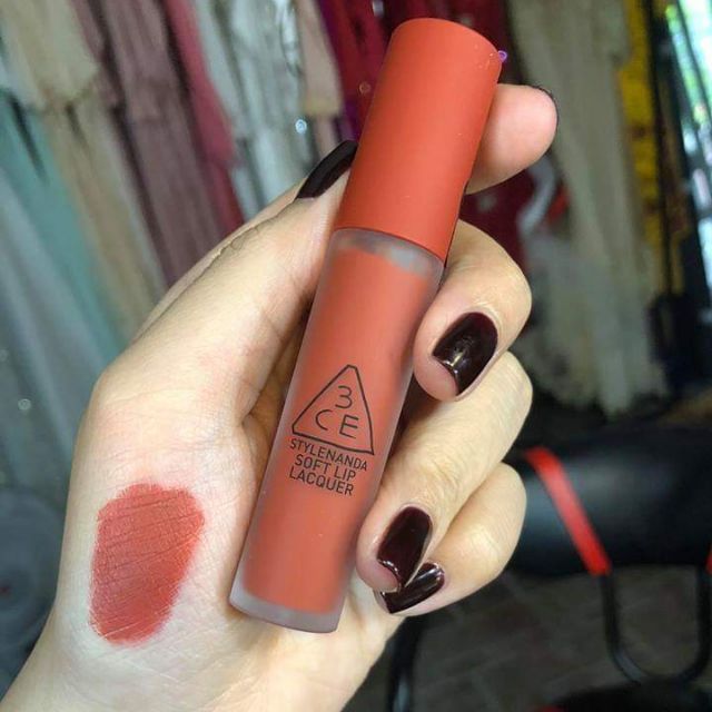 Son 3CE Kem Soft Lip Lacquer Màu NULL SET - Đỏ Gạch