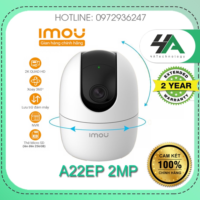Camera wifi không dây,xoay 360 độ, đàm thoại 2 chiều,imou ranger2 a42p a22ep c22ep 2m 4m 2k