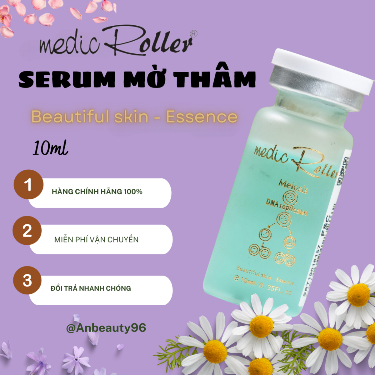 [Chính hãng] Serum thâm nám, sáng da Medic Roller Thụy Sĩ 10ml
