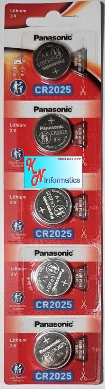 Pin CR2025 Panasonic - 1 pack of 5 PCs-genuine-made in Indonesia