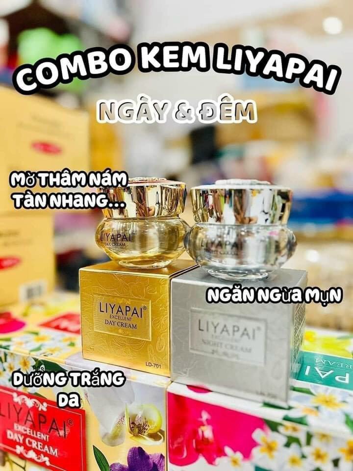 Bộ kem trắng da mờ nám tàn nhang liyapai đài loan