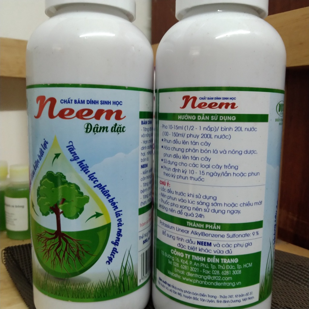 Chất bám dính sinh học NEEM chai 500ml