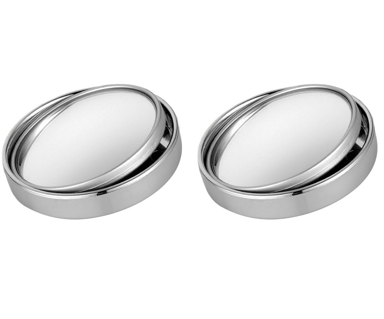 Bộ 2 Gương Cầu Lồi Chiếu Hậu Cao Cấp Có Viền Bao Màu Bạc