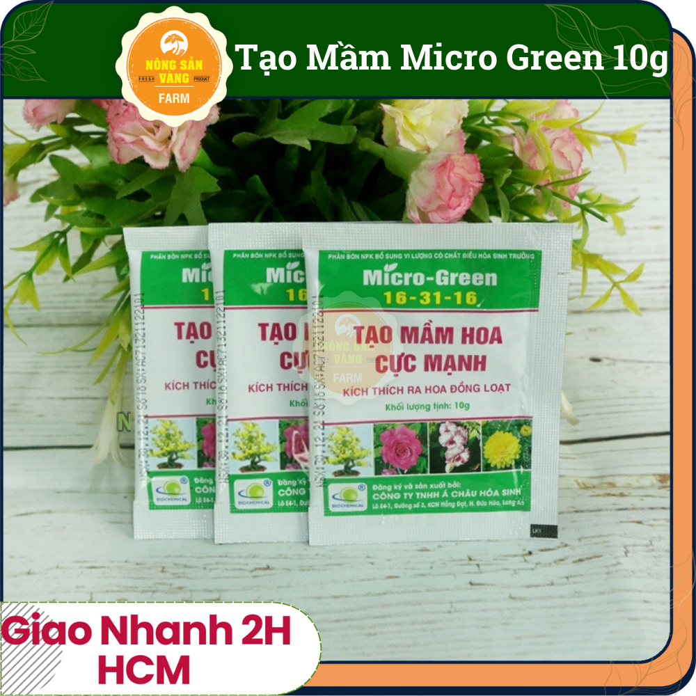 Phân bón NPK Kích Thích Ra Hoa Đồng Loạt (Gói 10 Gram) - Nông Sản Vàng