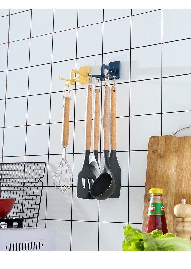 [HCM]Móc dán tường treo muỗng phòng bếp - 4 móc nhỏ