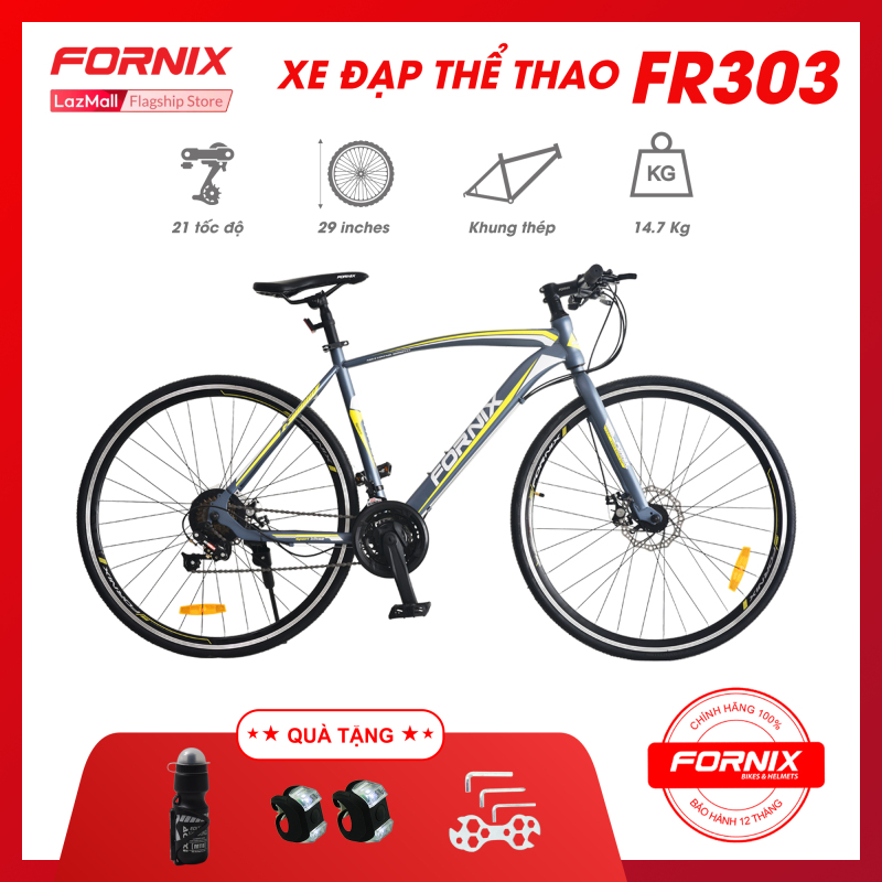 Phân phối Xe đạp thể thao Fornix FR303- Vòng bánh 700C (KEM SÁCH HƯỚNG DẪN) - Bảo hành 12 tháng + Tặng( Bình nước- Đèn led trước sau - Bộ lắp ráp)