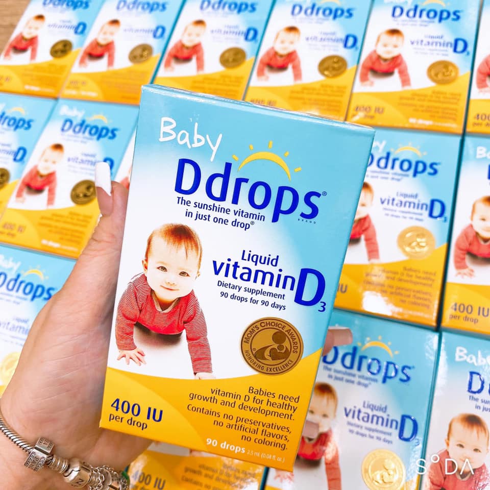 Baby Drops Vitamin D3 Cho Trẻ Sơ Sinh (90 Giọt Của Mỹ)