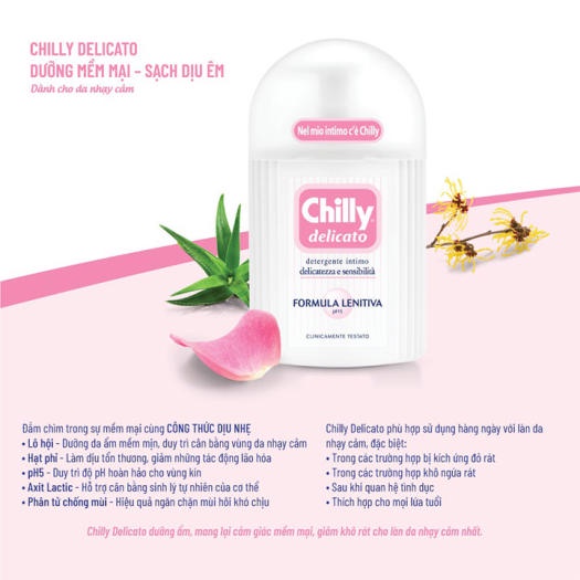 Dung Dịch Vệ Sinh Phụ Nữ Chilly 200ml