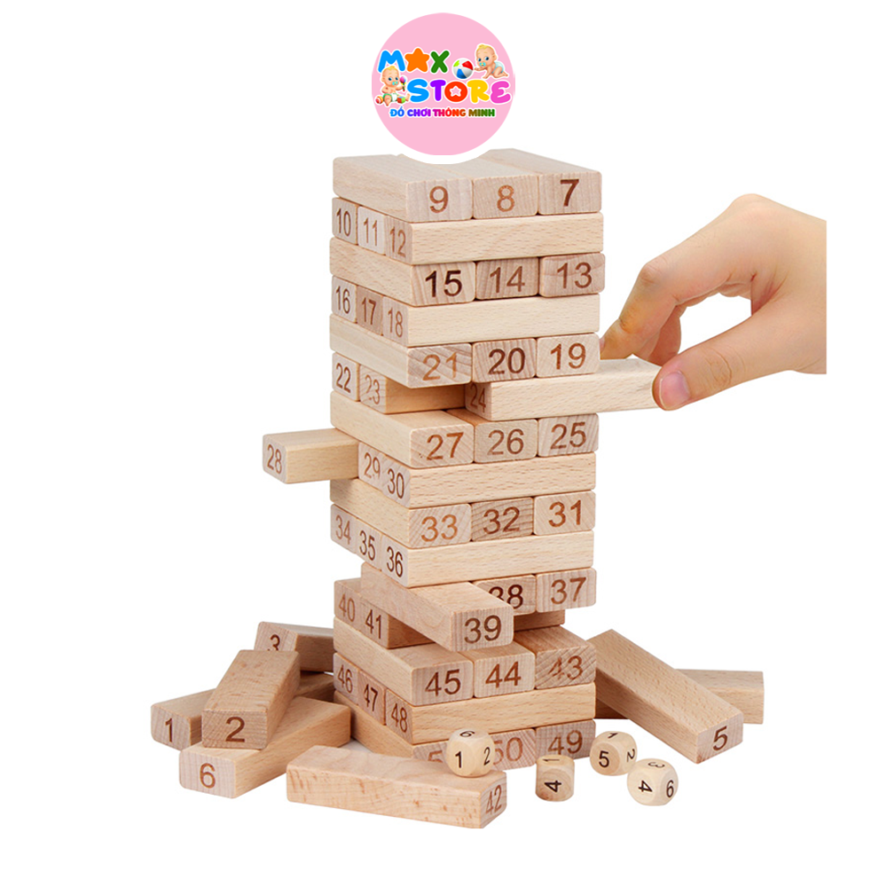 Đồ chơi rút gỗ phiên bản chữ số 48 thanh